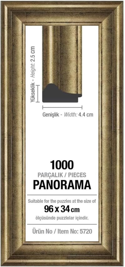 Puzzel Frame - Fotolijst Puzzel - Puzzel Afwerken - Geen Glas Nodig - 34 x 96 cm - Zilver