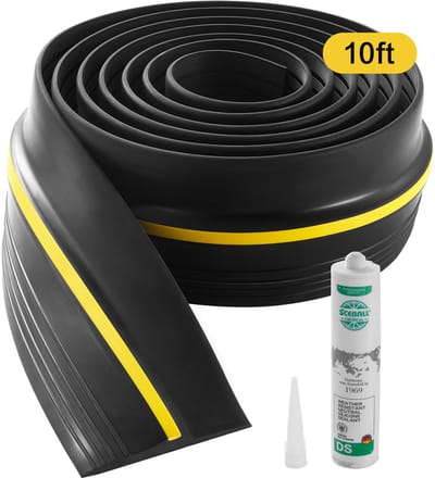 10 ft Garagedeur Drempel Afdichtstrip, Weerbestendig, met Lijm, PVC