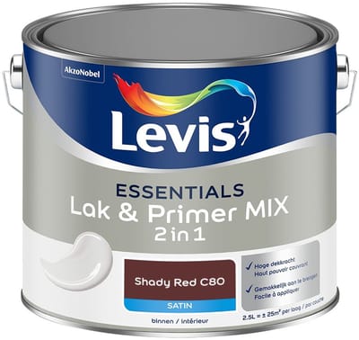 Levis - Essentials Lak & Primer Mix - Shady Red C80 - Mengverf - 2,5 L
