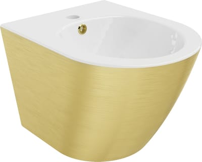 Mexen Lena hangend bidet, wit/goud patroon lijnen - 35224807