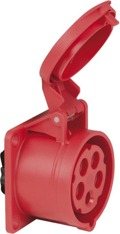 PCE CEE Inbouw WCD - 5-polig 16A 400V - IP44 Rood - Industrieel Stopcontact