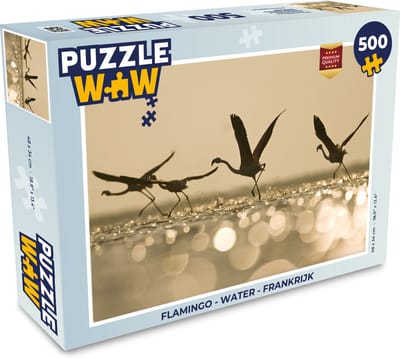 Puzzel Flamingo - Water - Frankrijk - Legpuzzel - Puzzel 500 stukjes