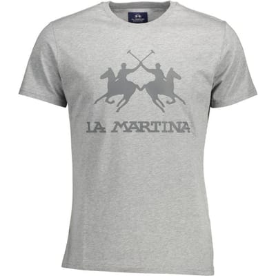 La Martina Grigio Katoenen Heren T-Shirt