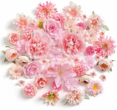Mini Kunstbloemen - 20 Stuks - Nepbloemen Voor Knutselen & Decoratie - Roze - Kasey
