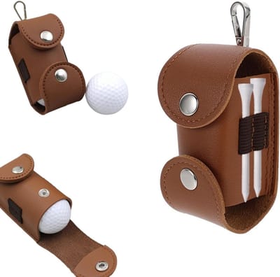 Golftas voor één persoon - professionele golftas - met heupriem en haak - unisex - tas om op te hangen - bruin