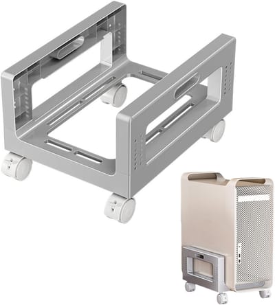 Unyqoos® Verstelbare computertrolley met wielen en ventilatie voor optimale koeling