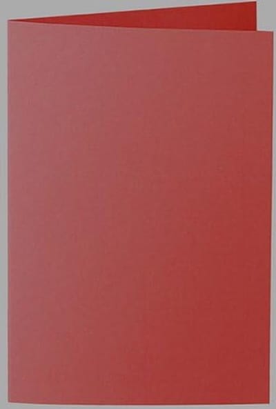 100x Dubbele Kaarten B6 Formaat - Vuurrood - Hoogwaardig Papier