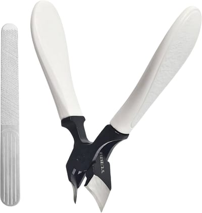 YUBBI Premium Nagelknipper - Nageltang - Pedicure - Teennagels - Vingernagels - Teennagelknipper - Nagelschaar - Zwart Wit