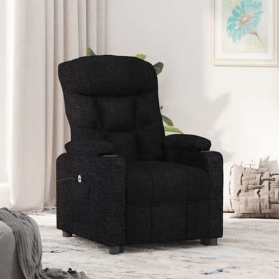 vidaXL - Fauteuil - verstelbaar - elektrisch - stof - zwart