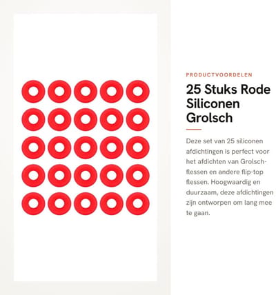 Dailygoods- Rubberen Afdichtingen 25 Stuks - Siliconen Afdichtringen - Flip-top Flessen - Grolsch Afdichtingen - Duurzaam en Veilig - Geschikt voor Zelfgebrouwen Bier - Flesafdichting