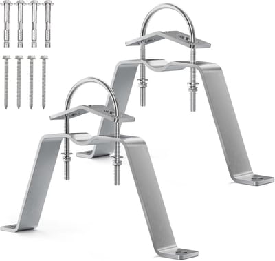 Muurbeugel voor Masten tot 50mm - 10cm Steun voor Satelliet Antenne, DVB-T2, LTE, Parasol en Zonnescherm