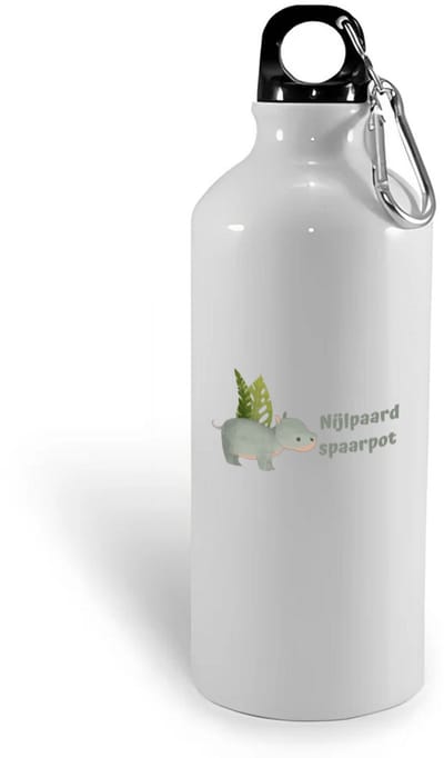Hacebo® - Nijlpaard waterfles - Nijlpaard - dieren liefhebbers - leuke cadeau voor iemand die van houdt van nijlpaarden - verjaardagscadeau - kado - gift - water fles - 400ML