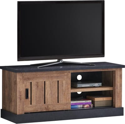 Belfurn - Etienne - Tv-meubel industriele in mango decor met zwarte profielen