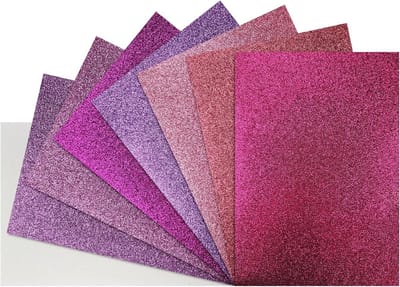 Foamrubber A4 - Foamrubber Platen - Foamrubber Platen A4 - Foamrubber Roze - Foamrubber Paars - Foamrubber Wit - Craft Foam - Foam Sheets - Foam Plate - Foam - Foamrubber Platen 1.5 mm - Foamrubber Glinsterend - Foamrubber Glitter