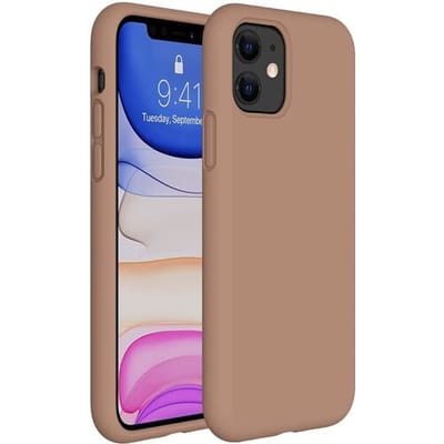 ShieldCase Silicone case geschikt voor Apple iPhone 11 - optimale bescherming - siliconen hoesje - backcover - lichtbruin