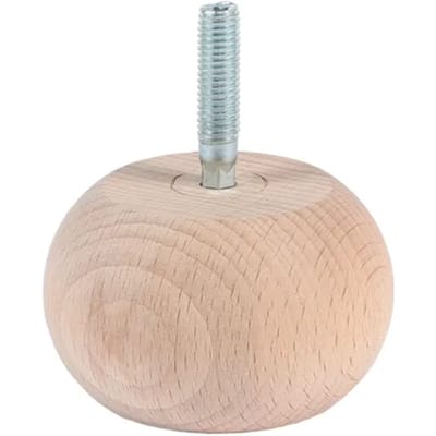Duraline Meubelpoot Bol Plat Ø6,4x4cm Fsc Beukenhout