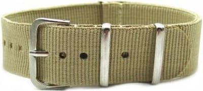 Premium Beige Nato strap 20mm - Horlogeband Beige