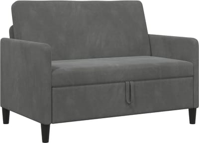 vidaXL - Sofa - met - Opbergruimte - Donkergrijs - 122 - x - 78 - x - 87 - cm - Polyester
