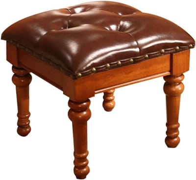 Houten Voetenbank - Ottomaan - Ontspanning Thuis - Massief Houten Frame - Niet Gespecificeerd - Bruin