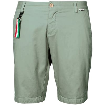 Giordano Bermuda Stockholm Short Garment Dyed Twill Cotton Stretch Sage Green / male