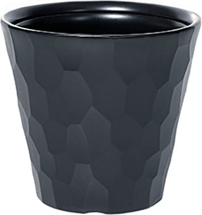 Kunststof Rocka bloempot/plantenpot antraciet 30 x 28 cm - 12 liter - Ronde bloempotten