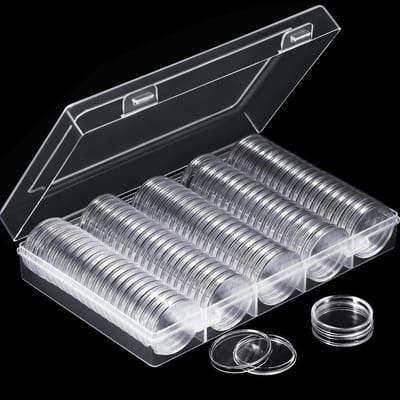 Muntcapsule Transparante Doos, Verzamelaar Ronde Muntbeschermer, Munten Opbergdoos, Geschikt voor Verzamelobjecten (30mm Munten)