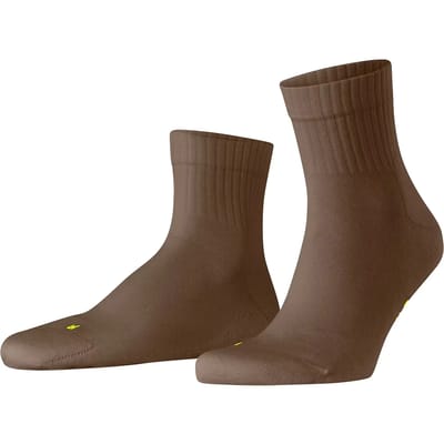 FALKE Run Rib crew eenkleurig katoen functioneel materiaal sokken unisex bruin - maat 42-43