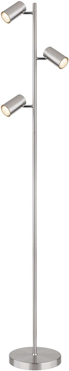 Globo - vloerlamp - Robby - nikkel - metaal - GU10 - 57910S