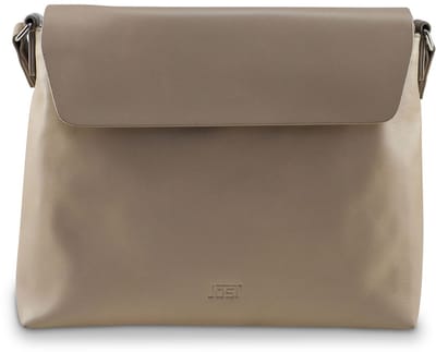 JOST Leren Schoudertas Arva Crossbody Bag Ecru Taupe