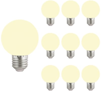 VITO LED Lamp G45 E27 - 3W (vervangt 20W) - 180lm - 2700K Warm Wit - 180-240V - Flikkervrij - Energiezuinig - 10 stuks