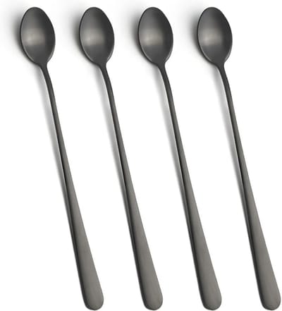 Lange Handvat Koffielepels Set van 4 - Duurzaam Roestvrij Staal voor IJs en Thee