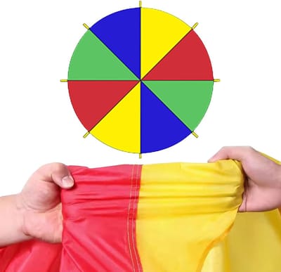Kinder Parachute - Spel Parachute - Groepsactiviteiten Buiten - Duurzaam Polyester - 3 Meter Diameter - Multikleur