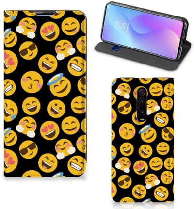 Standcase Hoesje voor Xiaomi Mi 9T Pro Hoesje met Magneet Emoji