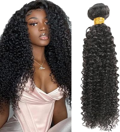 26 inch Kinky Curly Haar Bundels Menselijk Haar 1B Natuurlijk Zwart