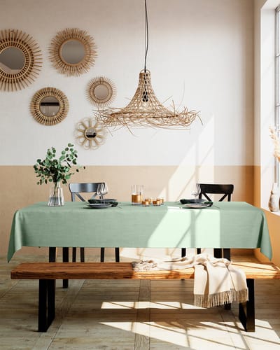 Mistral Home - TAFELKLEED - miretan - 150 x 250 cm - effen kleur - muntgroen- Duurzaam