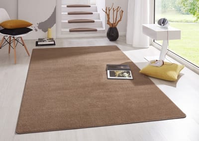 Flycarpets Uni Laagpolig Effen Vloerkleed - Fancy - Bruin 200x280 cm