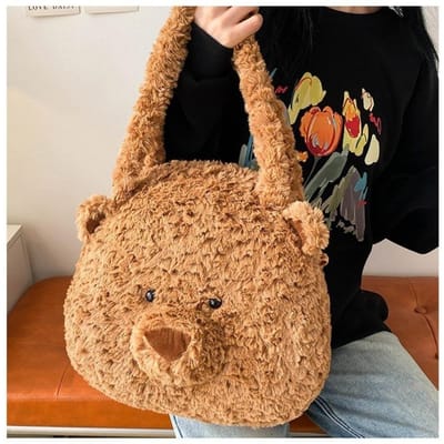 Sac Peluche Ours Peluche Douce Jouet Mignon Dessin Animé Peluche Sac à Dos Sacs d'Épaule Ours Poupée Bandoulière Messager Cadeaux d'Anniversaire