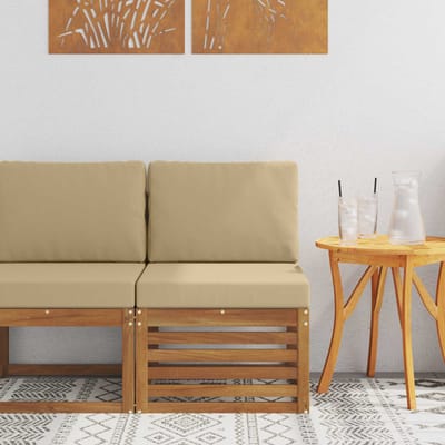 vidaXL - Buiten - Midden - Sofa - Massief - Acacia - Hout - Naturel