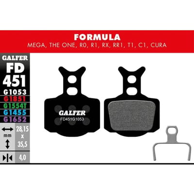 Remblok Galfer Formula Mega, The One, R0, R1, Rx, Rr1, T1, C1