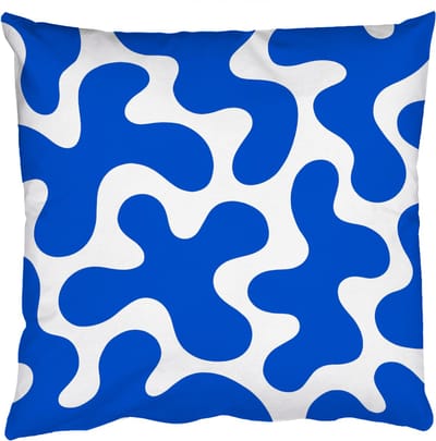 Sierkussens - Kussentjes Woonkamer - 50x50 cm - Vormen - Abstract - Blauw - Golven