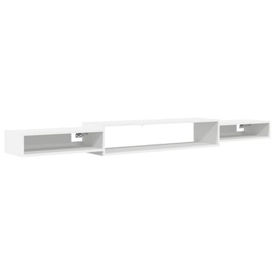 vidaXL - Wand - gemonteerd - TV - Kast - Muurmontage - Wit - 220 - x - 28 - x - 21 - cm