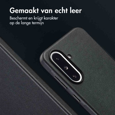 Accezz Hoesje - Geschikt voor Samsung Galaxy A36 / A56 (5G) - Magnetische Ring Leather Backcover - Black