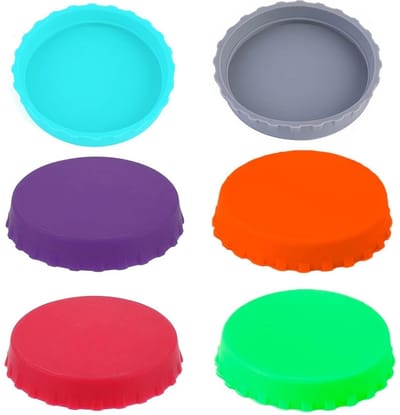NTH products- Siliconen Deksels - 6 Stuks - Deksel voor Blikjes - Bescherming voor Dranken - Voedselveilig Silicone - Diverse Kleuren - Blikdeksel
