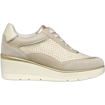 GEOX ILDE DAMES Sneakers - BEIGE/LICHTBEIGE - Maat 37