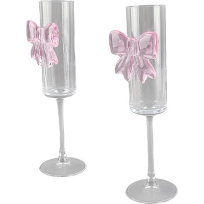Champagneglazen Cocktailglazen Glaswerk met Versterkte Steeltjes voor Bruiloften Verlovingen Bruidsdouche Feest 2PCS transparant