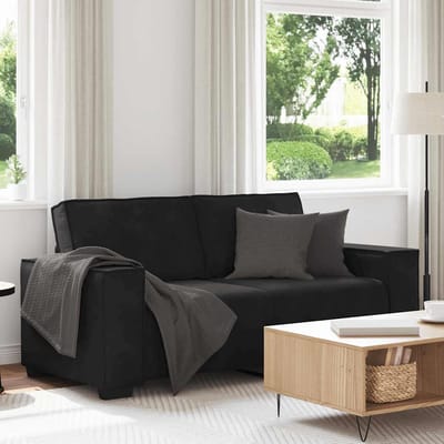 vidaXL - Tweezitsbank - 180x78x84 - cm - fluweel - zwart