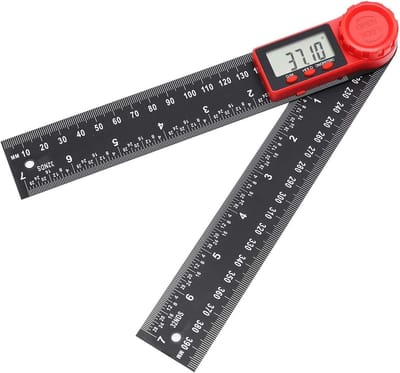 Ynkkvre - Digitale Gradenboog - Digitale Hoekmeter - Liniaal - Hoekliniaal - Markeerder - Timmerwerk - Nauwkeurigheid ±0.05° - Groot LCD Display - Automatische Uitschakeling - ABS Carbon Fiber
