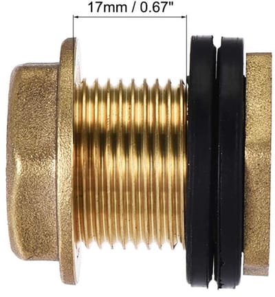 Dailygoods - Schot Fitting 1/2 Vrouwelijke G3/4 Mannelijk - Betrouwbare slangconnector - Goud - Buis Adapter - Siliconen Pakking - Geschikt voor Water...