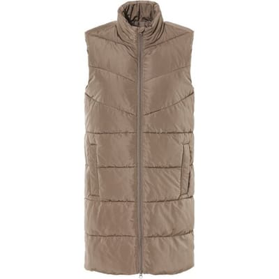 ESMARA Lange dames bodywarmer (Bruin, XS (32/34))