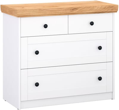 Homestyle4u Commode - Sideboard met 4 lades - Ladekasten - Wit